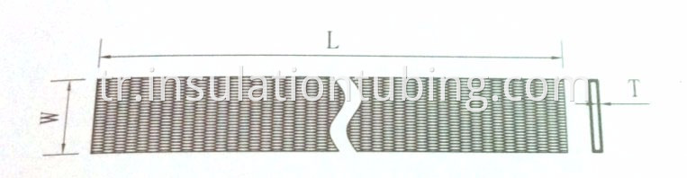 Nylon cable sleeving product size drawing